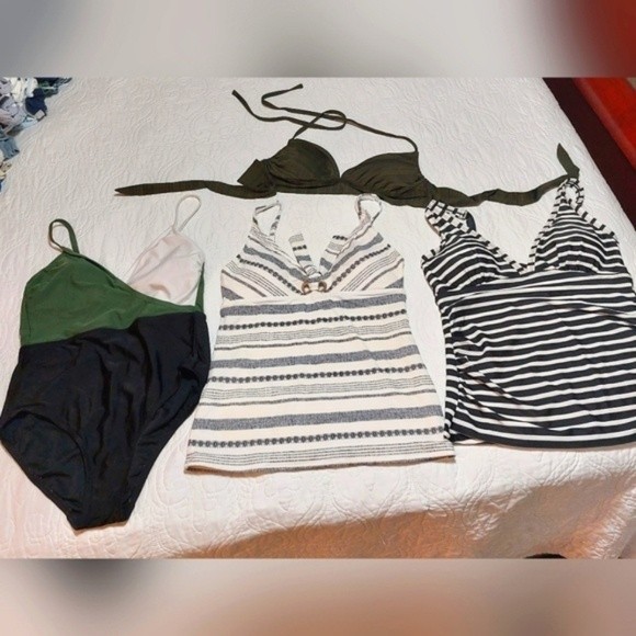 Other - Lot of 4 Swim Tops - Kona Sol, Tommy Bahama, Merona, Mossimo Women's Swim Bundle